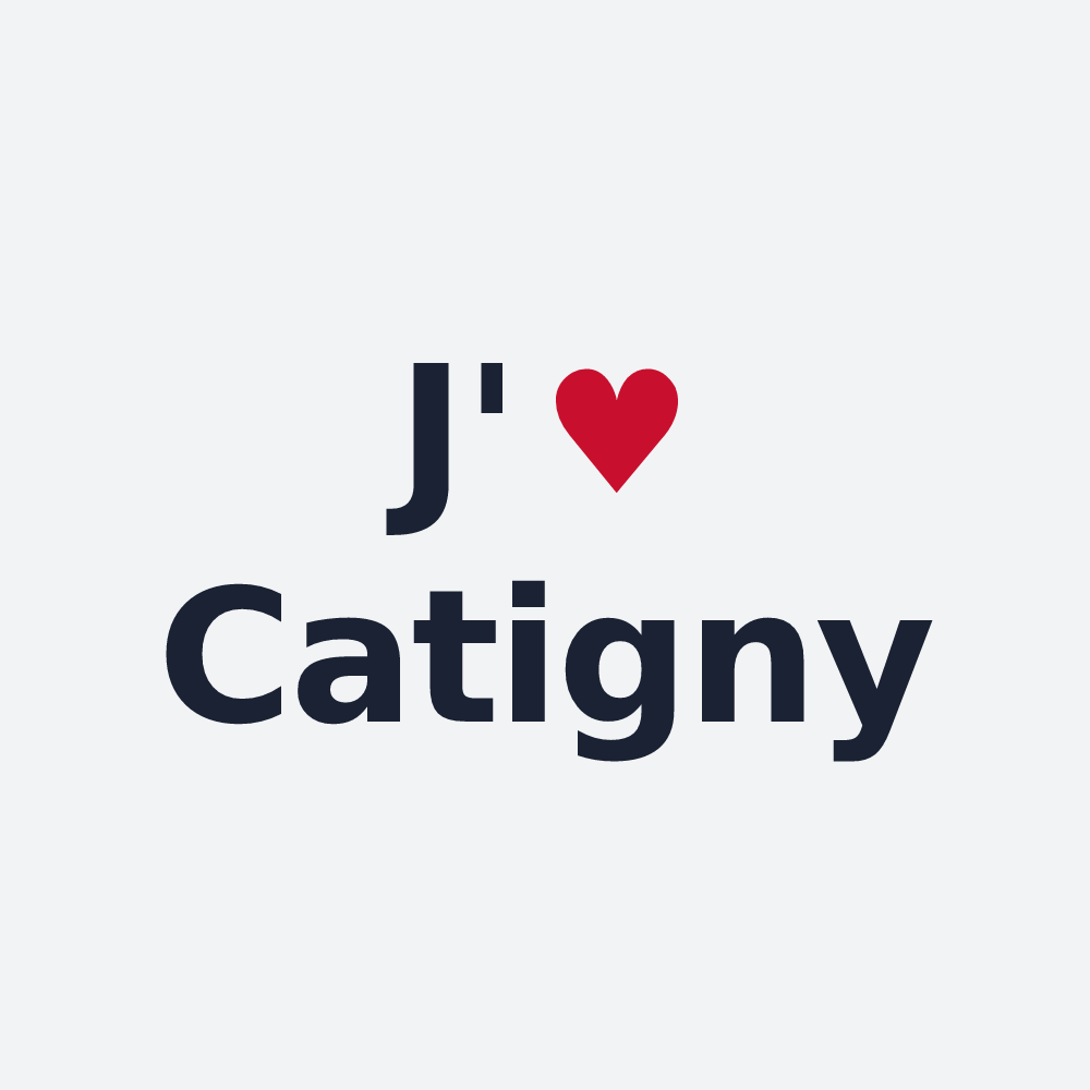 Poster personnalisé Catigny — design J'aime Catigny