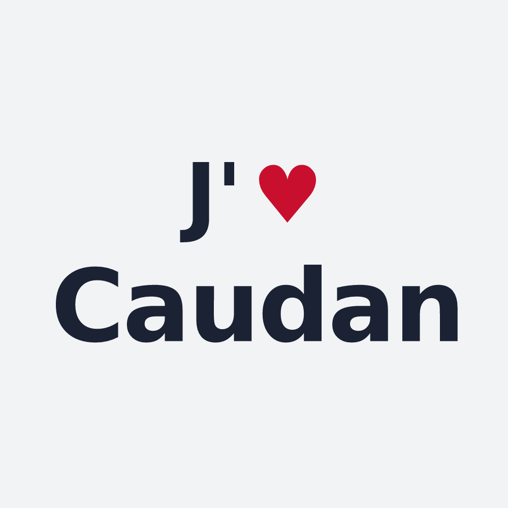 Poster personnalisé Caudan — design « J'aime Caudan » imprimé sur le poster