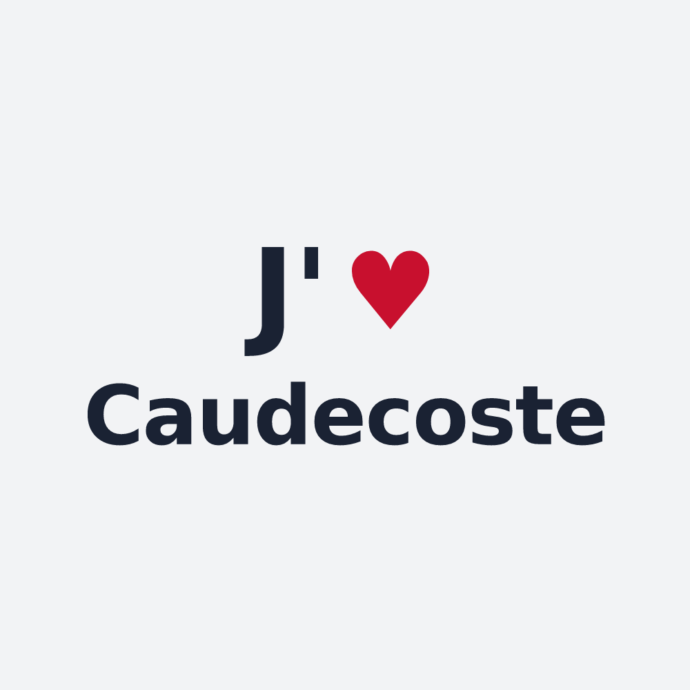 Poster personnalisé Caudecoste — design J'aime Caudecoste