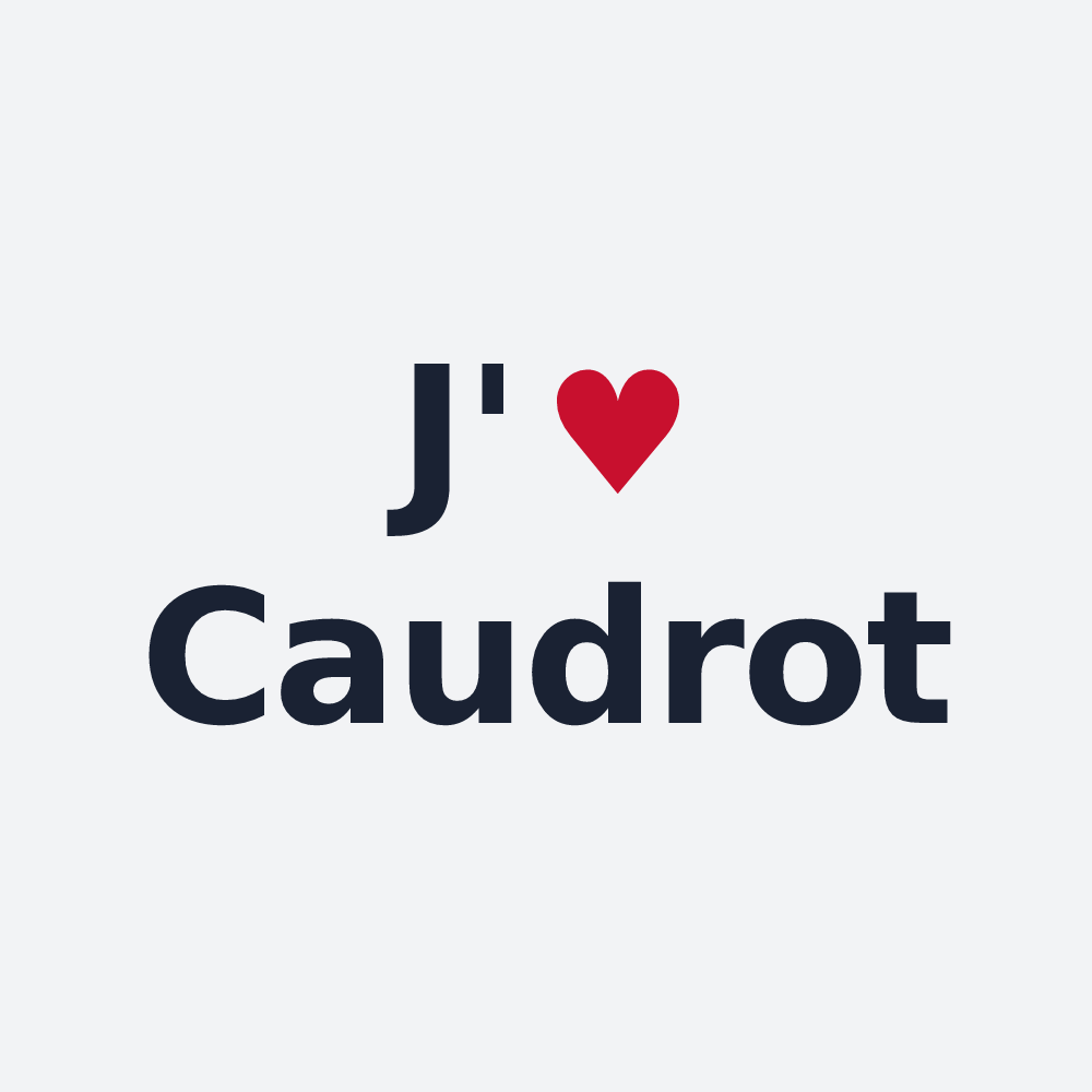 Poster personnalisé Caudrot — design J'aime Caudrot