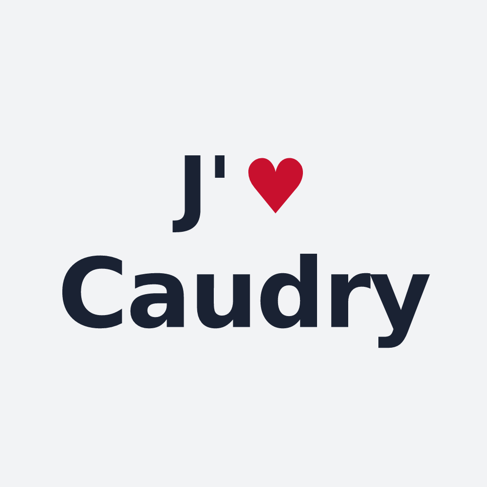 Poster personnalisé Caudry — design J'aime Caudry