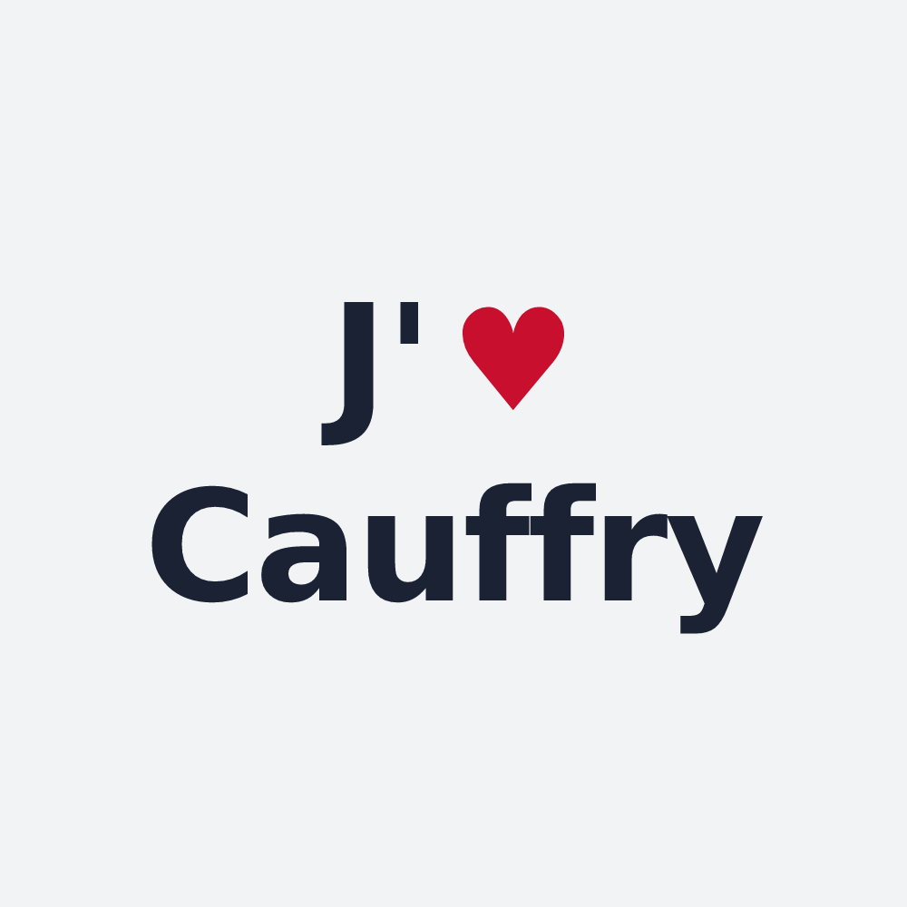 Poster personnalisé Cauffry — design J'aime Cauffry