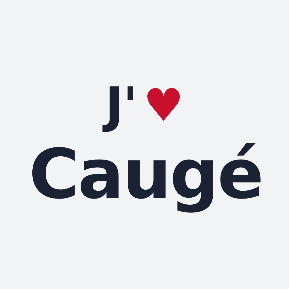 Poster personnalisé Caugé — design J'aime Caugé