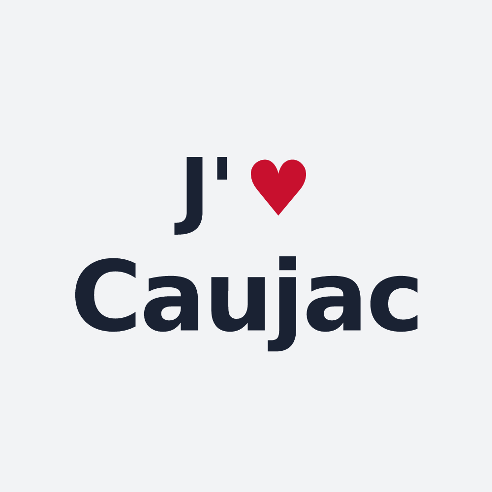 Poster personnalisé Caujac — design J'aime Caujac