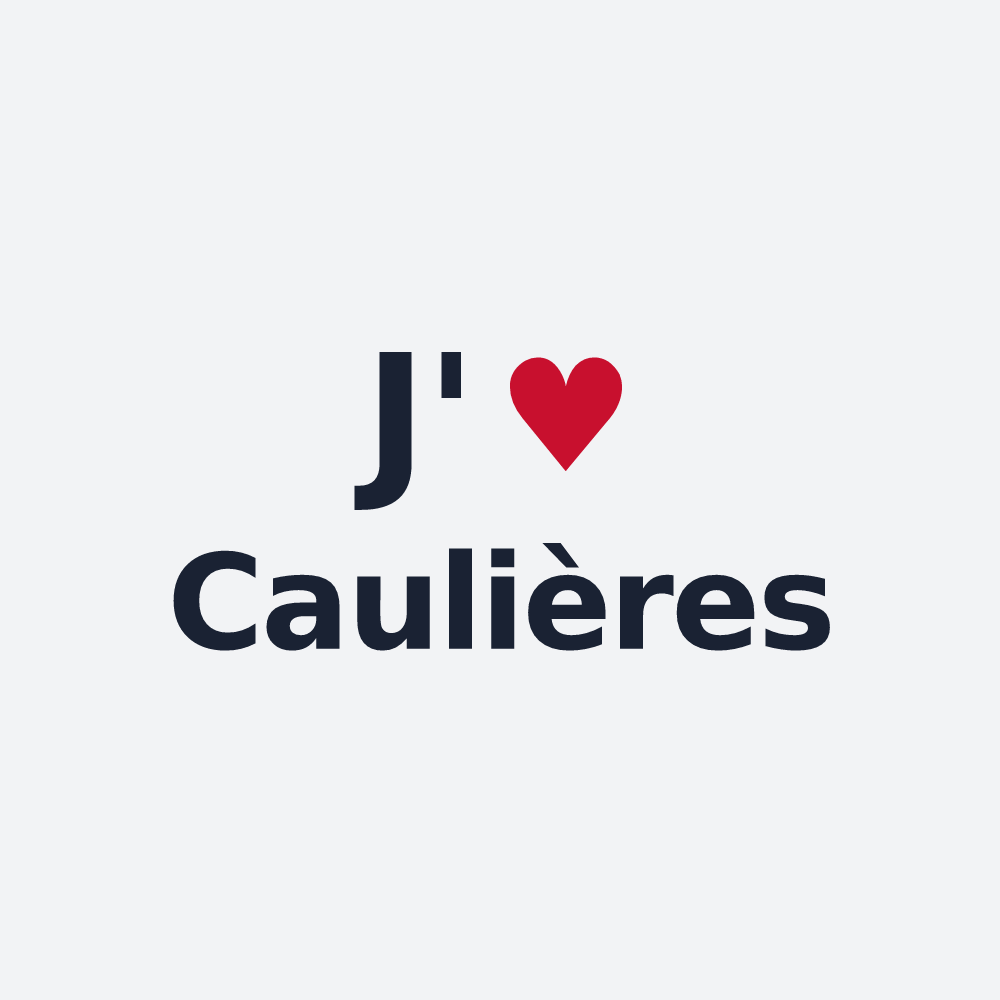 Poster personnalisé Caulières — design J'aime Caulières