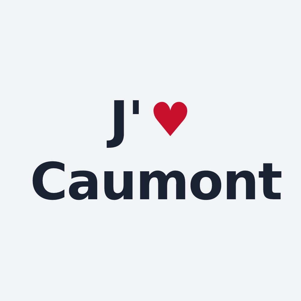 Poster personnalisé Caumont — design J'aime Caumont
