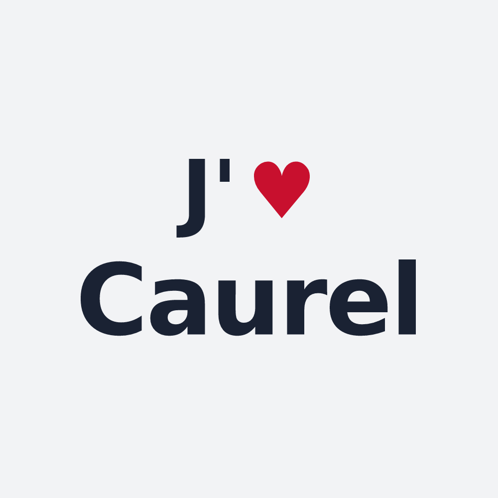 Poster personnalisé Caurel — design J'aime Caurel