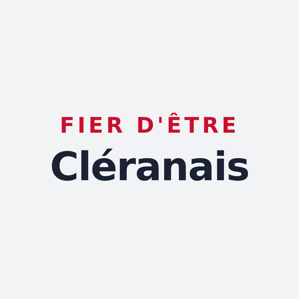Poster « Fier d'être Cléranais » — design pour Cause-de-Clérans