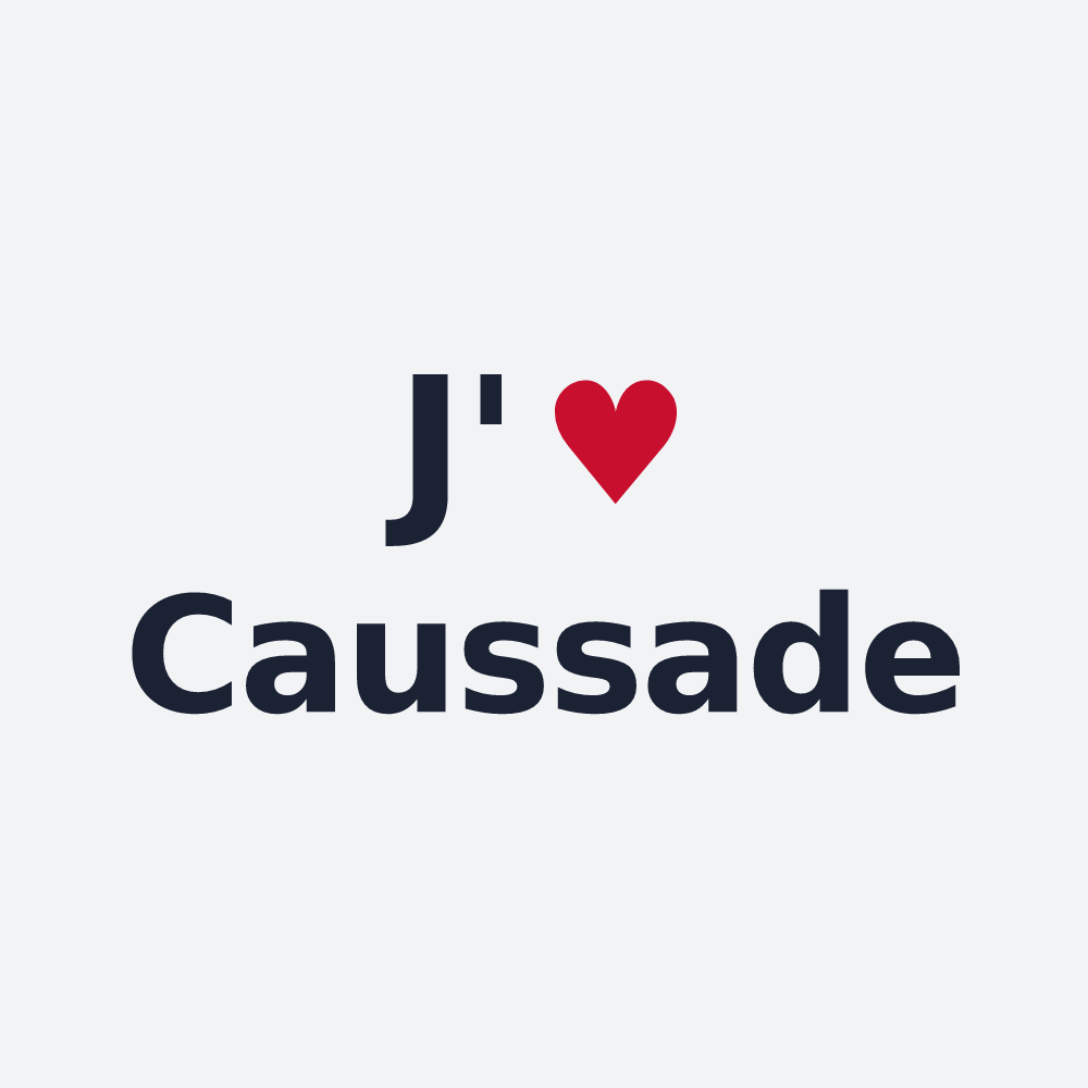 Poster personnalisé Caussade — design J'aime Caussade