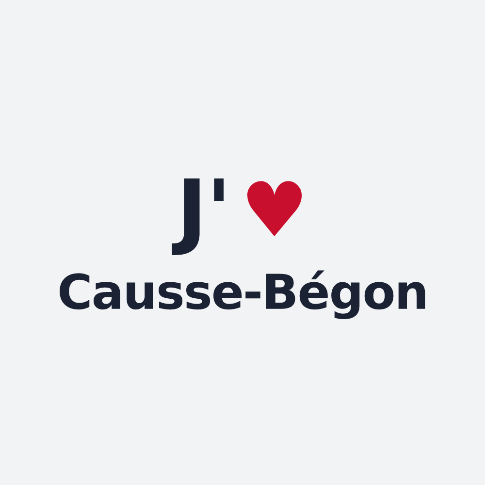 Poster personnalisé Causse-Bégon — design J'aime Causse-Bégon