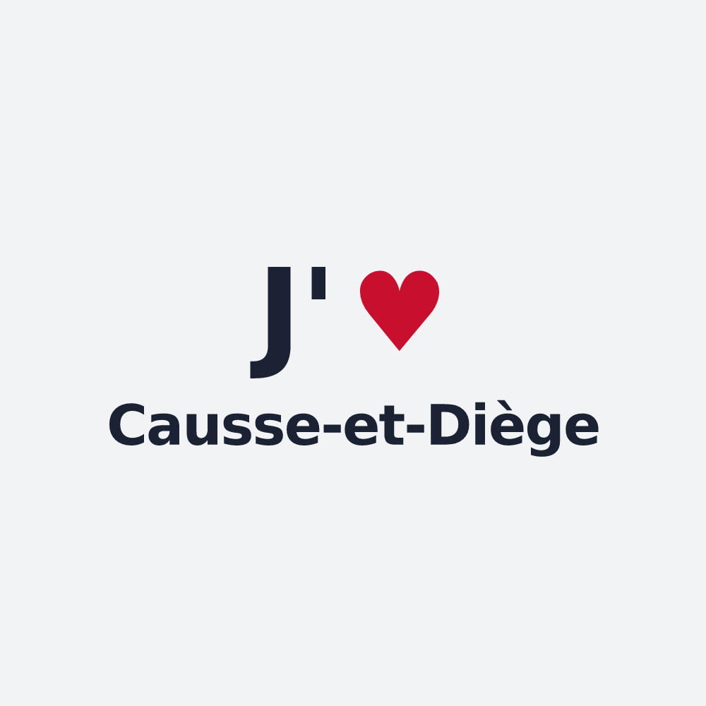Poster personnalisé Causse-et-Diège — design J'aime Causse-et-Diège