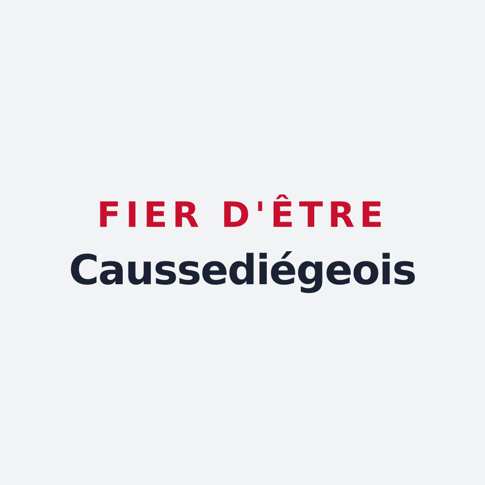Poster « Fier d'être Caussediégeois » — design pour Causse-et-Diège