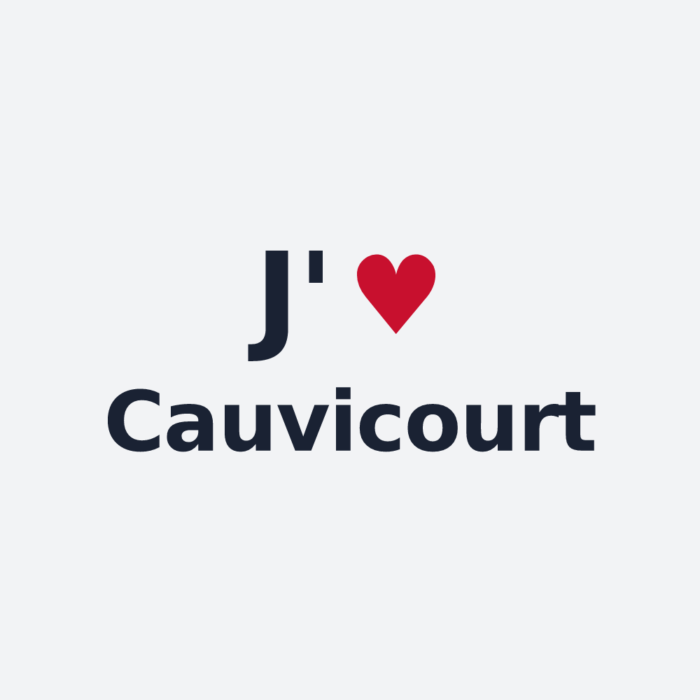 Poster personnalisé Cauvicourt — design J'aime Cauvicourt
