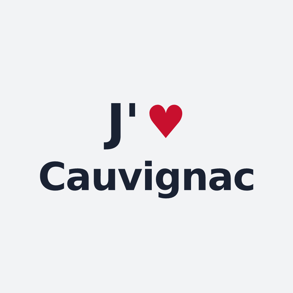Poster personnalisé Cauvignac — design J'aime Cauvignac