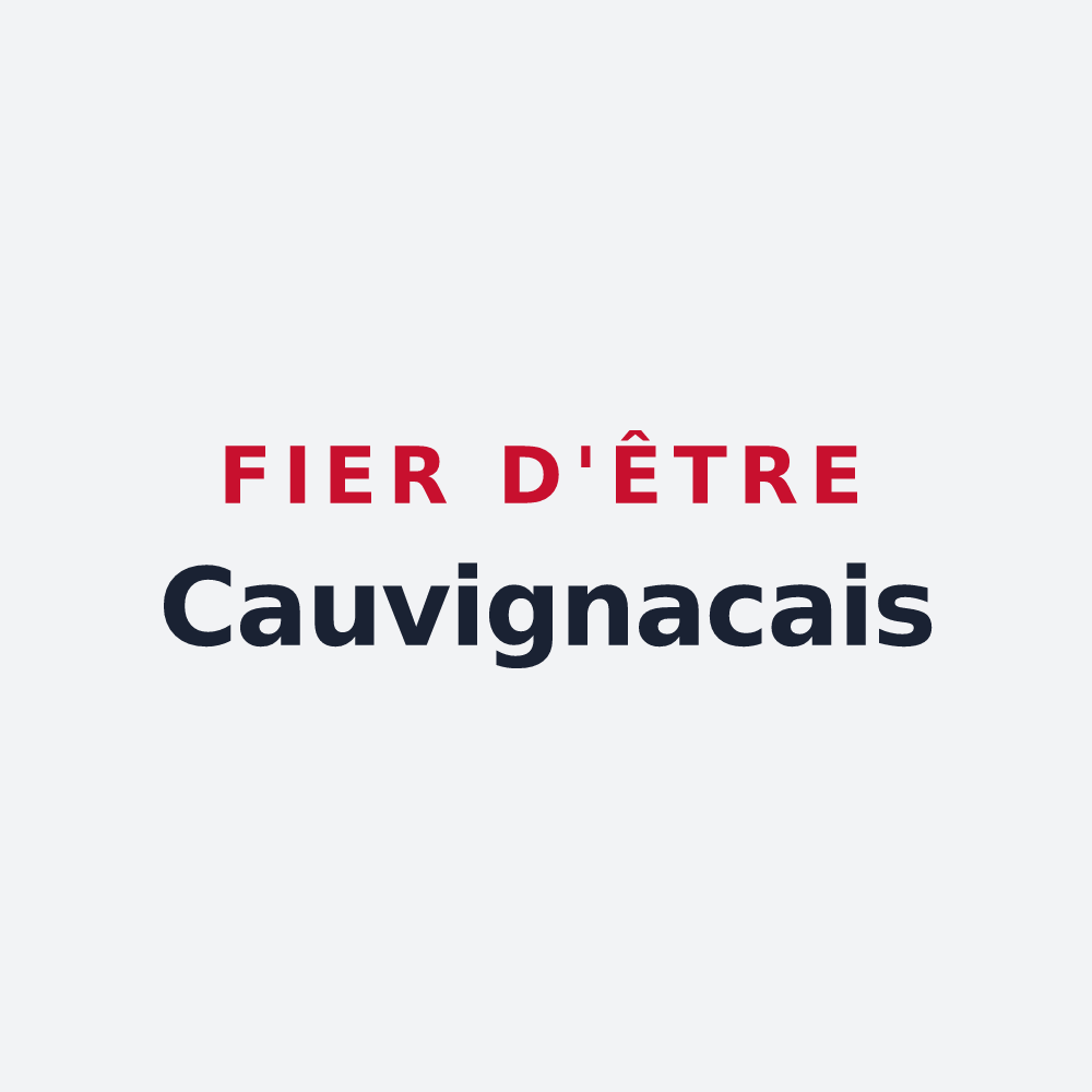 Poster « Fier d'être Cauvignacais » — design pour Cauvignac