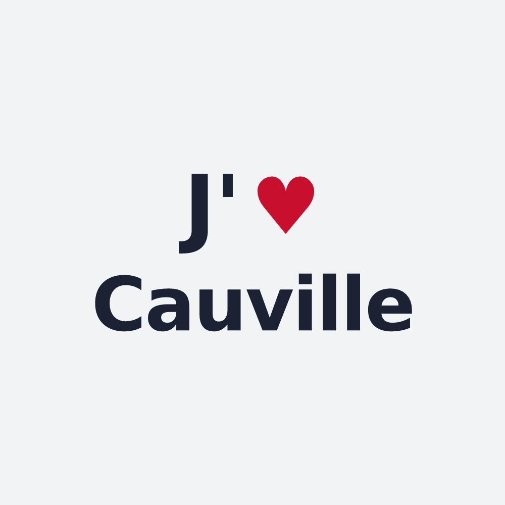 Poster personnalisé Cauville — design J'aime Cauville