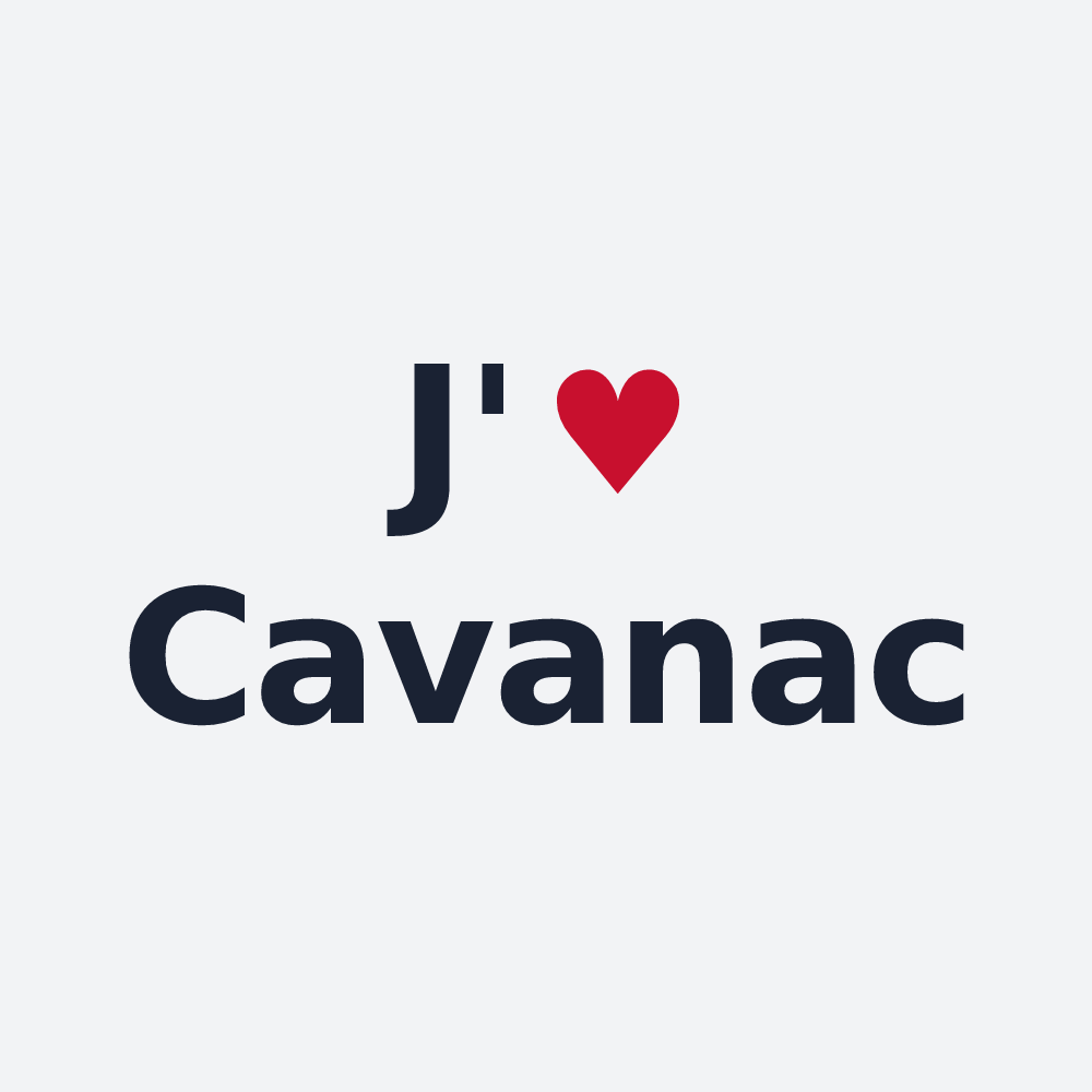 Poster personnalisé Cavanac — design J'aime Cavanac