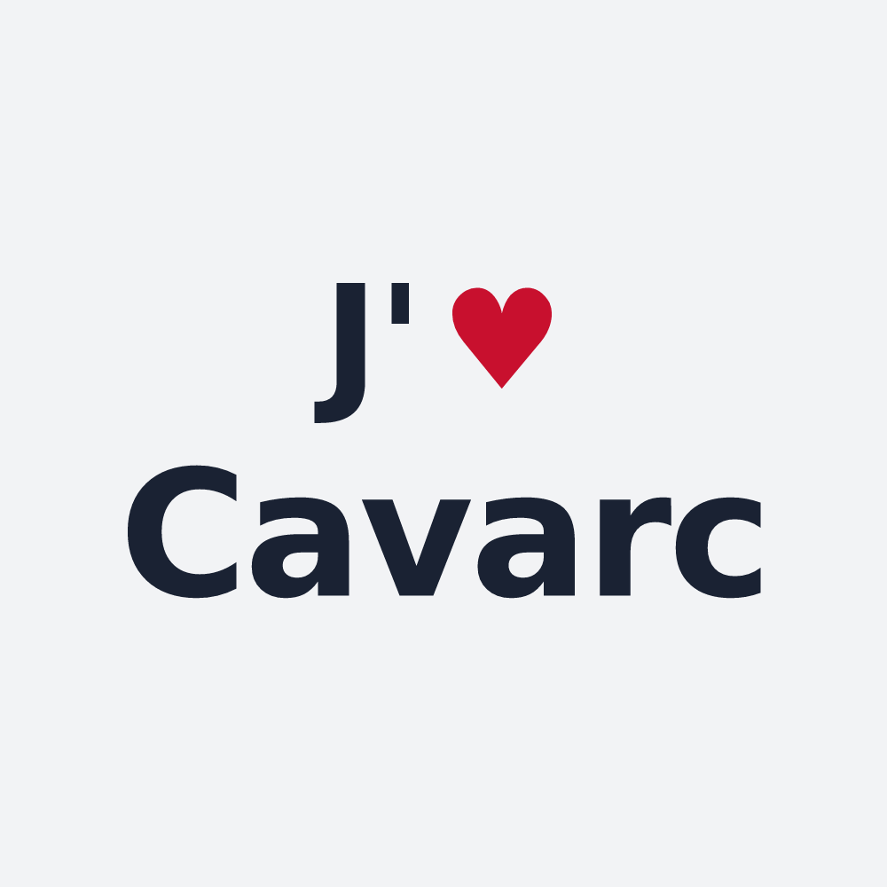 Poster personnalisé Cavarc — design J'aime Cavarc