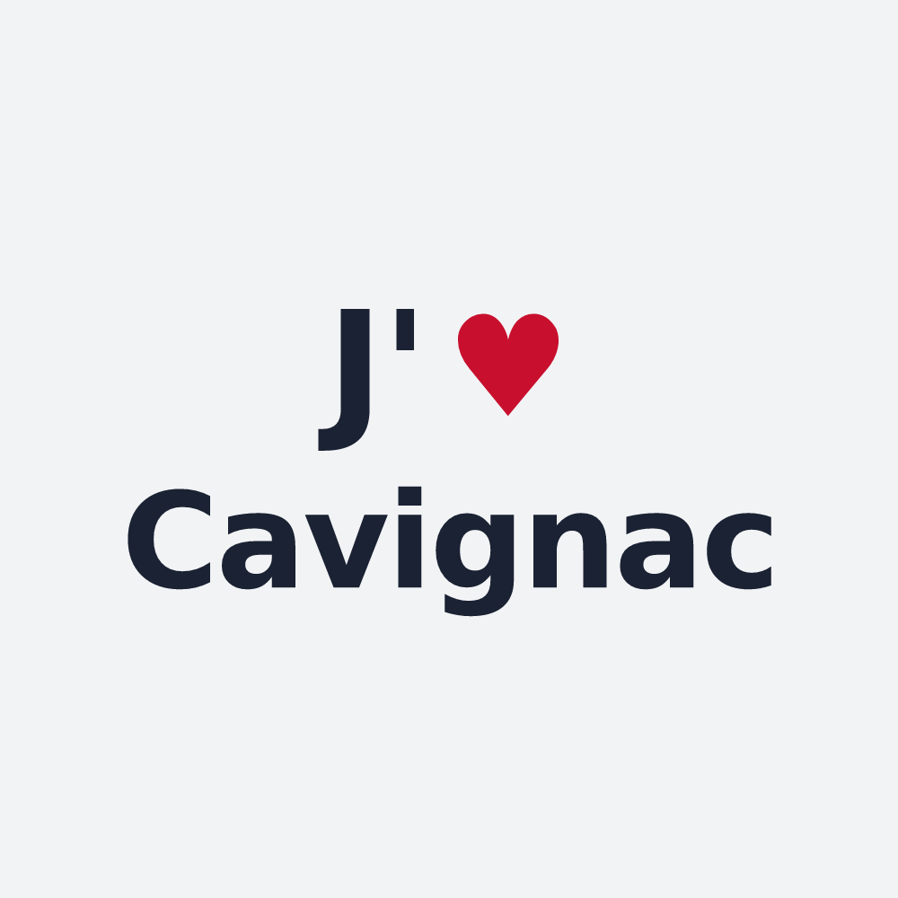 Poster personnalisé Cavignac — design J'aime Cavignac