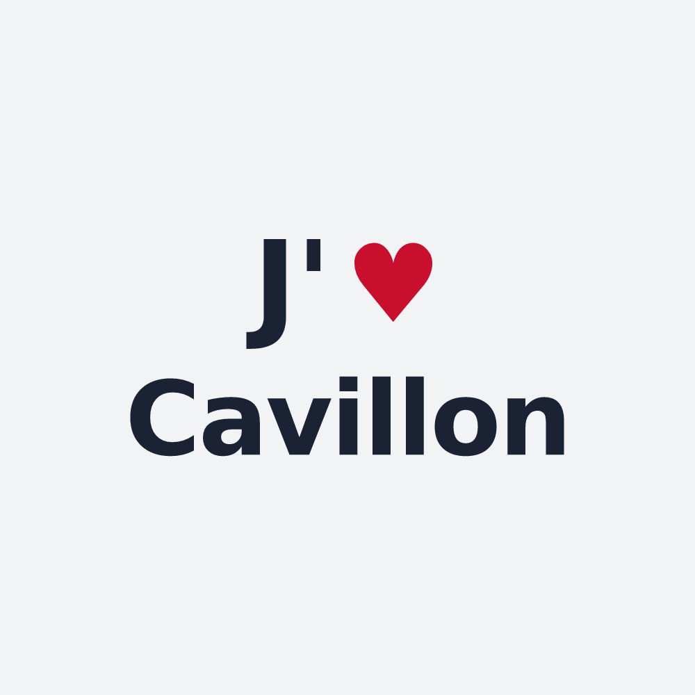 Poster personnalisé Cavillon — design J'aime Cavillon
