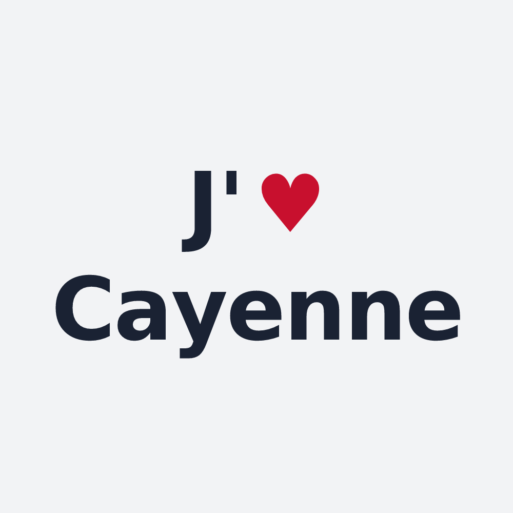 Poster personnalisé Cayenne — design J'aime Cayenne