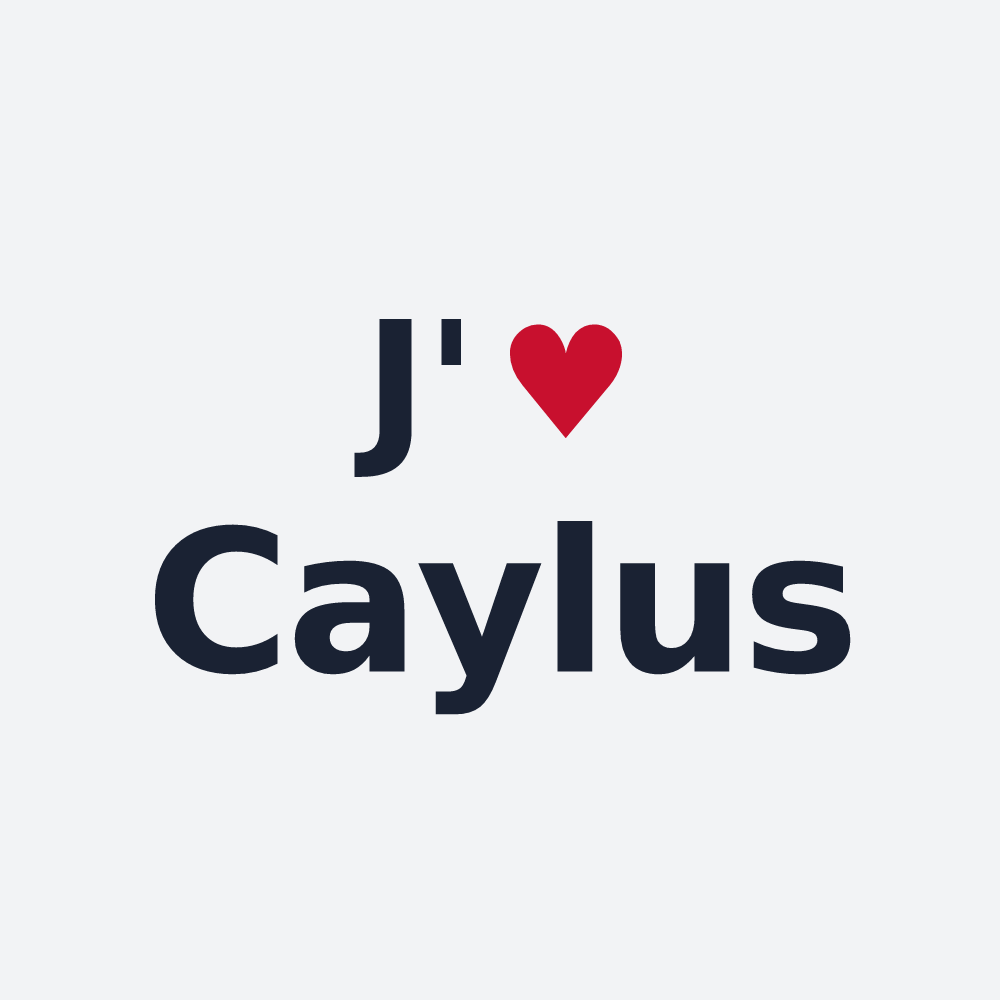 Poster personnalisé Caylus — design J'aime Caylus