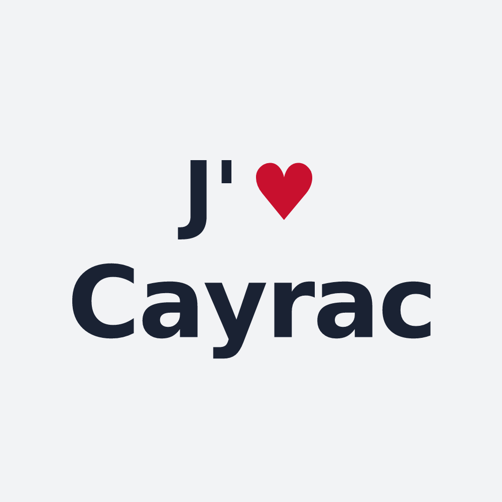 Poster personnalisé Cayrac — design J'aime Cayrac