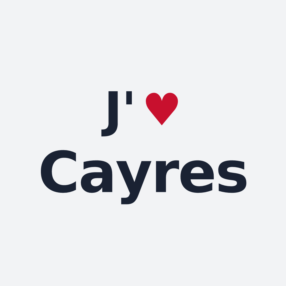 Poster personnalisé Cayres — design J'aime Cayres