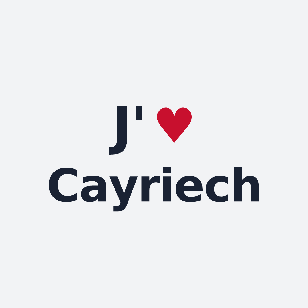 Poster personnalisé Cayriech — design J'aime Cayriech