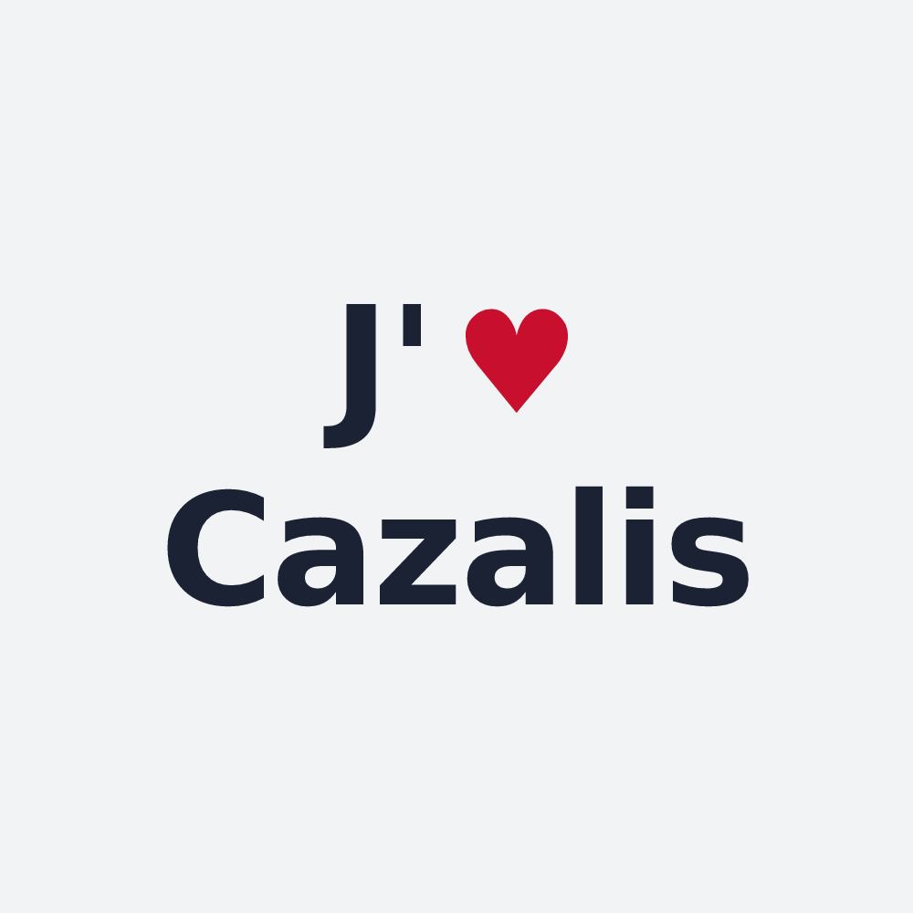 Poster personnalisé Cazalis — design « J'aime Cazalis » imprimé sur le poster
