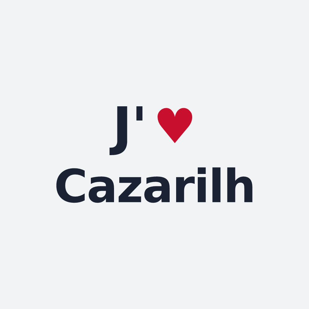 Poster personnalisé Cazarilh — design J'aime Cazarilh