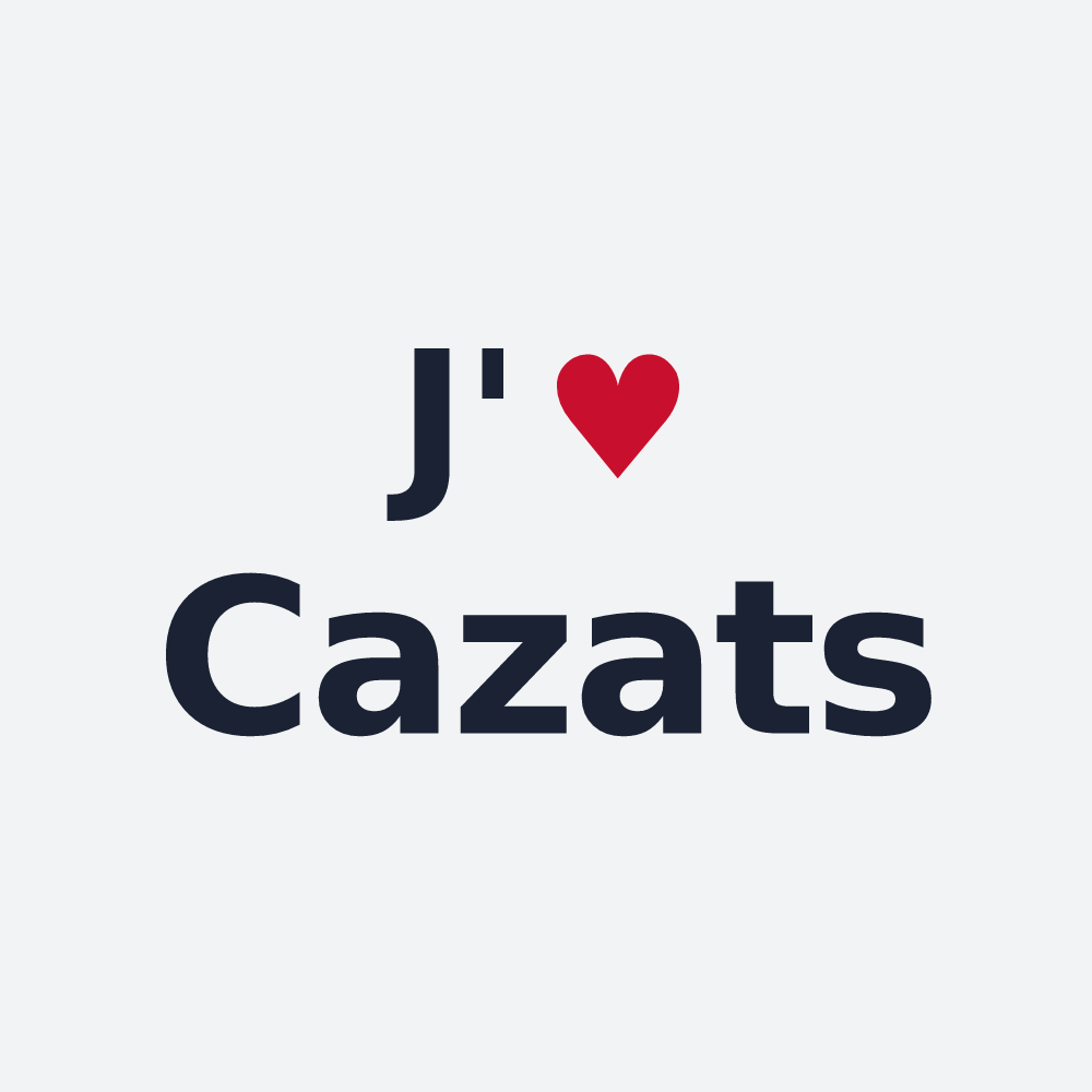 Poster personnalisé Cazats — design J'aime Cazats