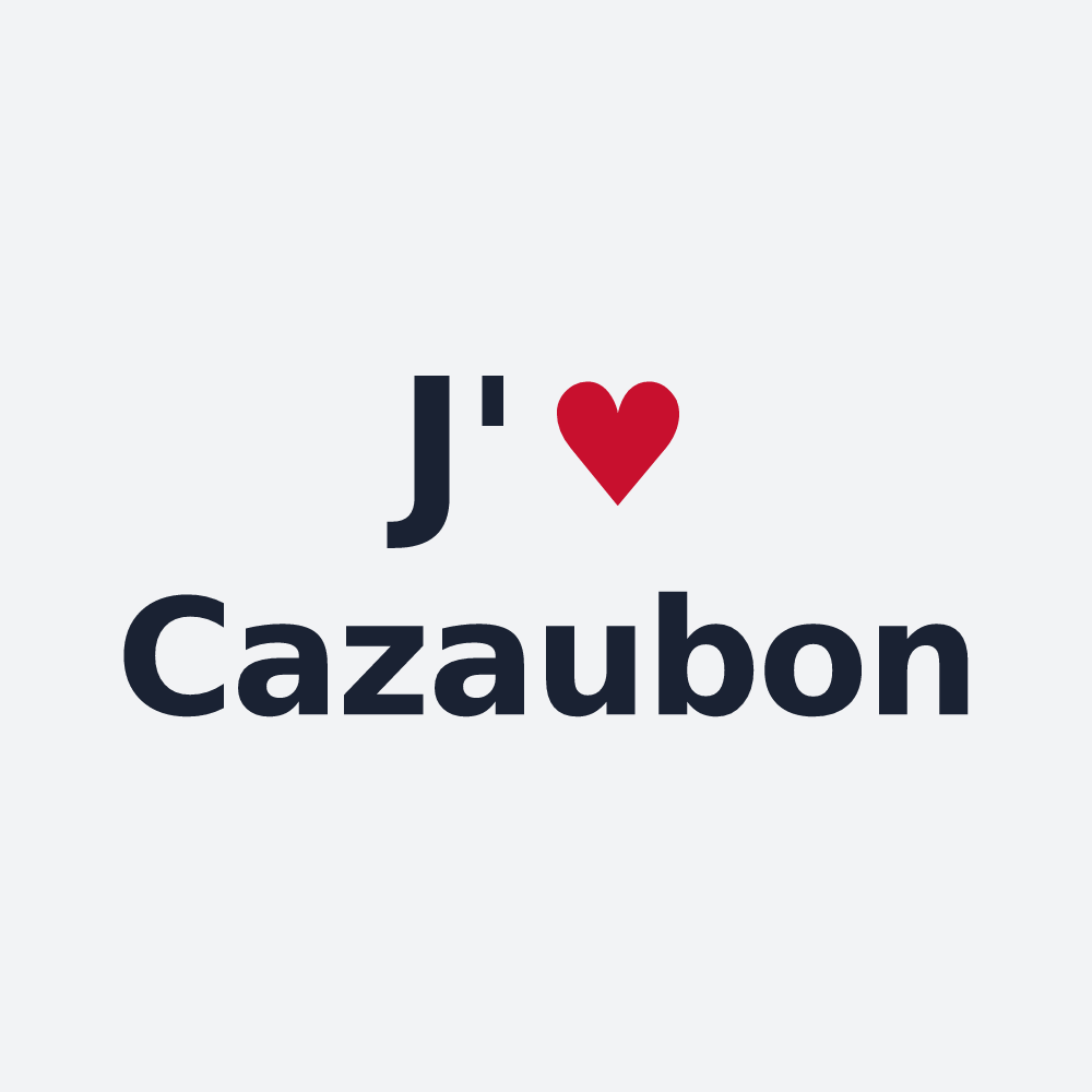 Poster personnalisé Cazaubon — design J'aime Cazaubon