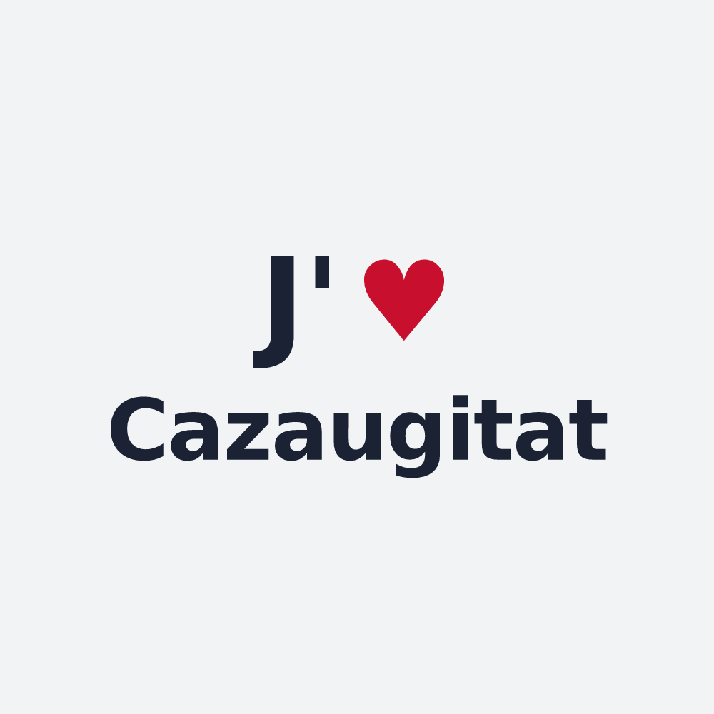 Poster personnalisé Cazaugitat — design « J'aime Cazaugitat » imprimé sur le poster