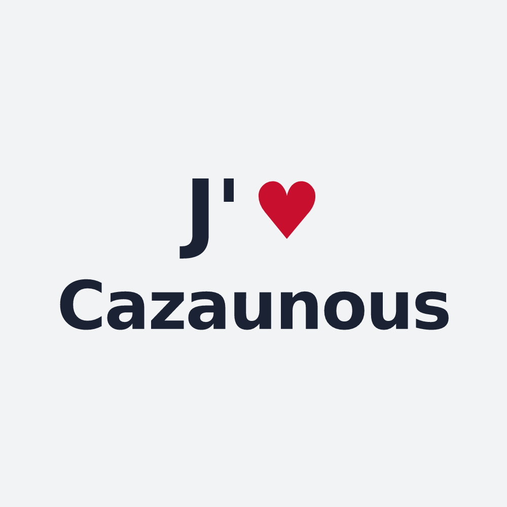 Poster personnalisé Cazaunous — design J'aime Cazaunous