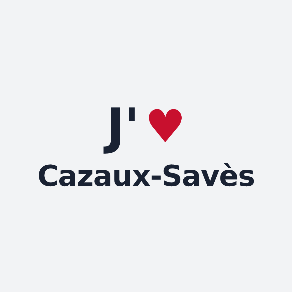 Poster personnalisé Cazaux-Savès — design J'aime Cazaux-Savès