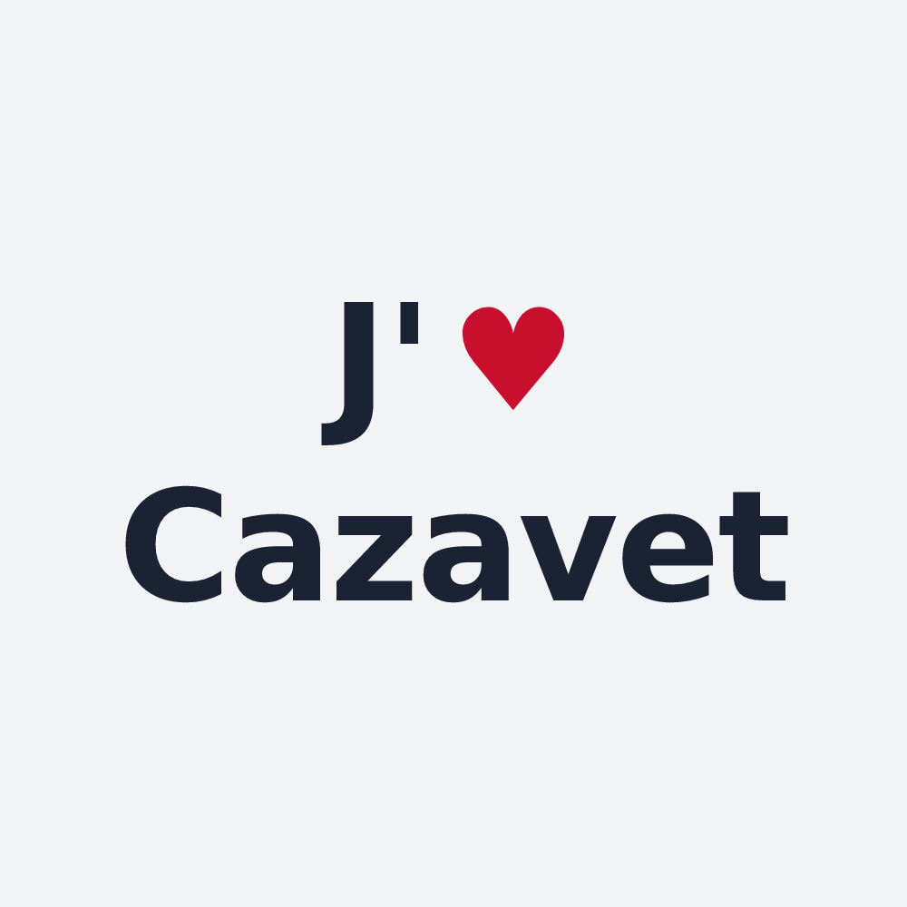 Poster personnalisé Cazavet — design J'aime Cazavet