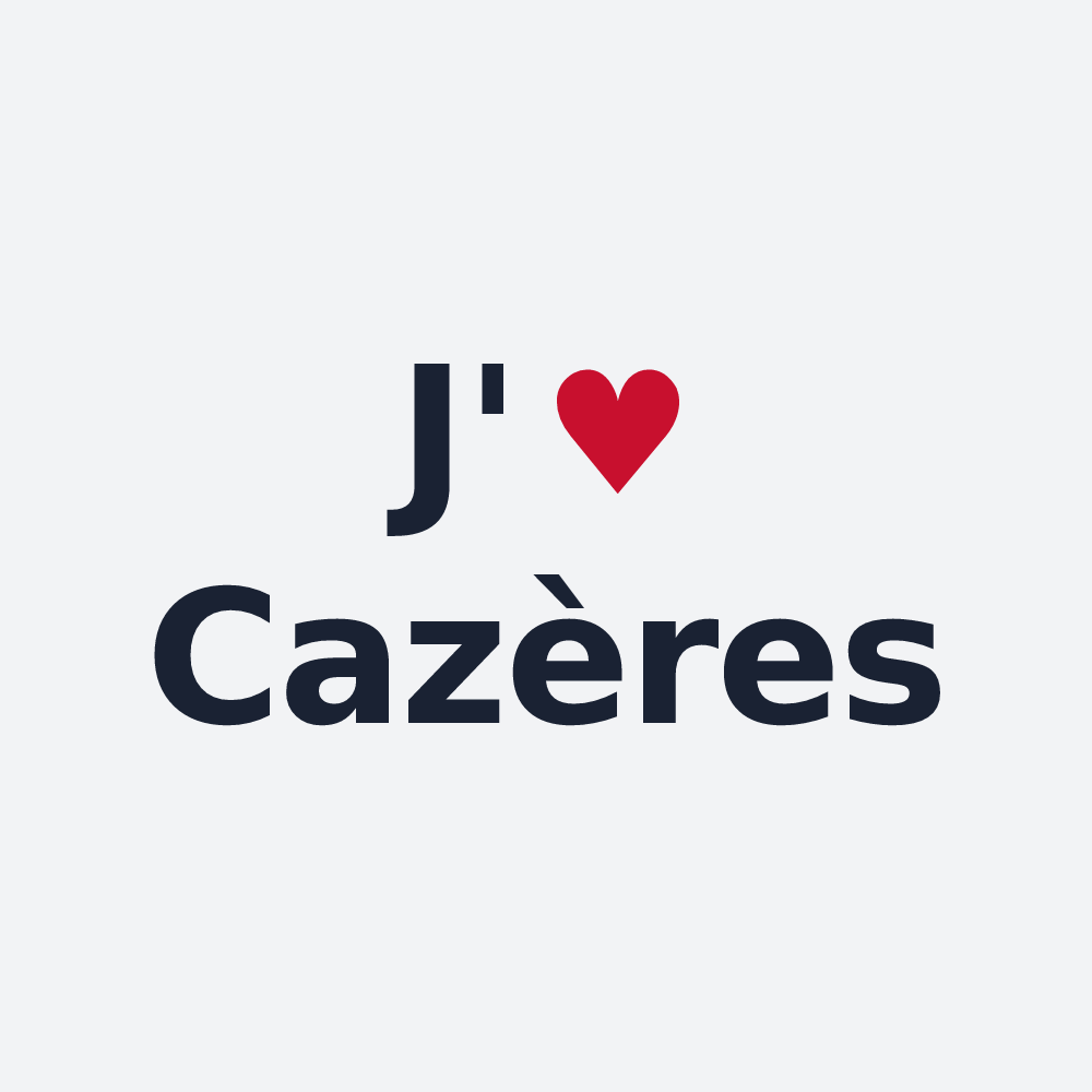 Poster personnalisé Cazères — design J'aime Cazères