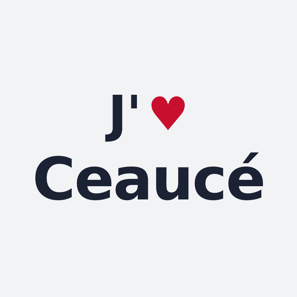 Poster personnalisé Ceaucé — design J'aime Ceaucé