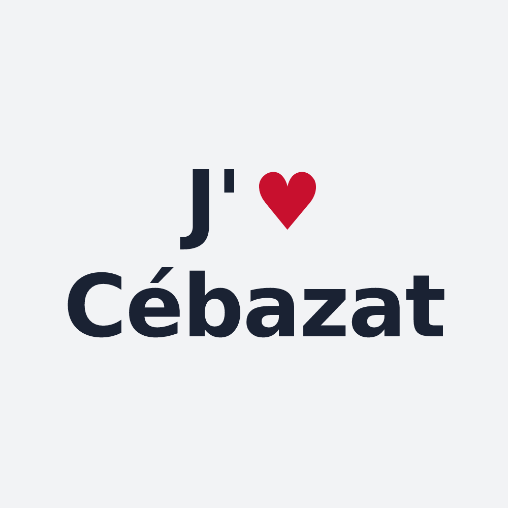 Poster personnalisé Cébazat — design J'aime Cébazat