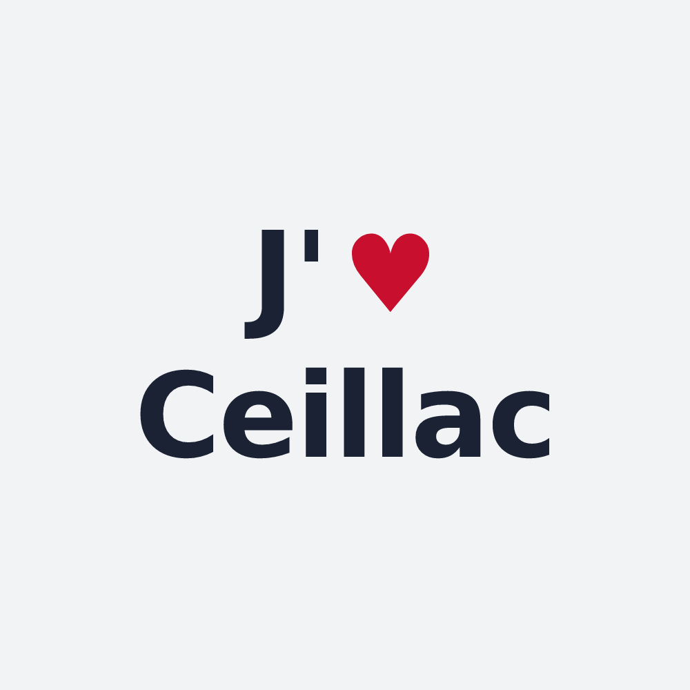 Poster personnalisé Ceillac — design J'aime Ceillac