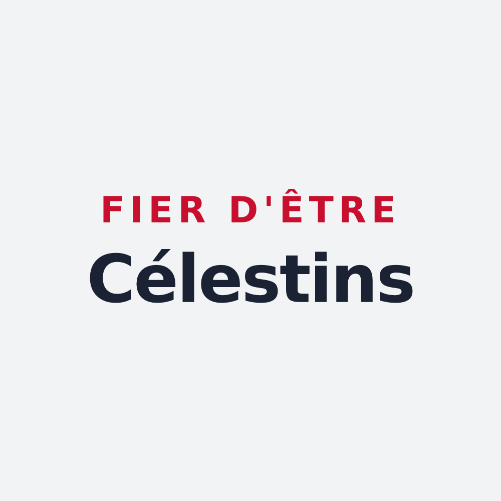 Poster « Fier d'être Célestins » — design pour Celle-Lévescault