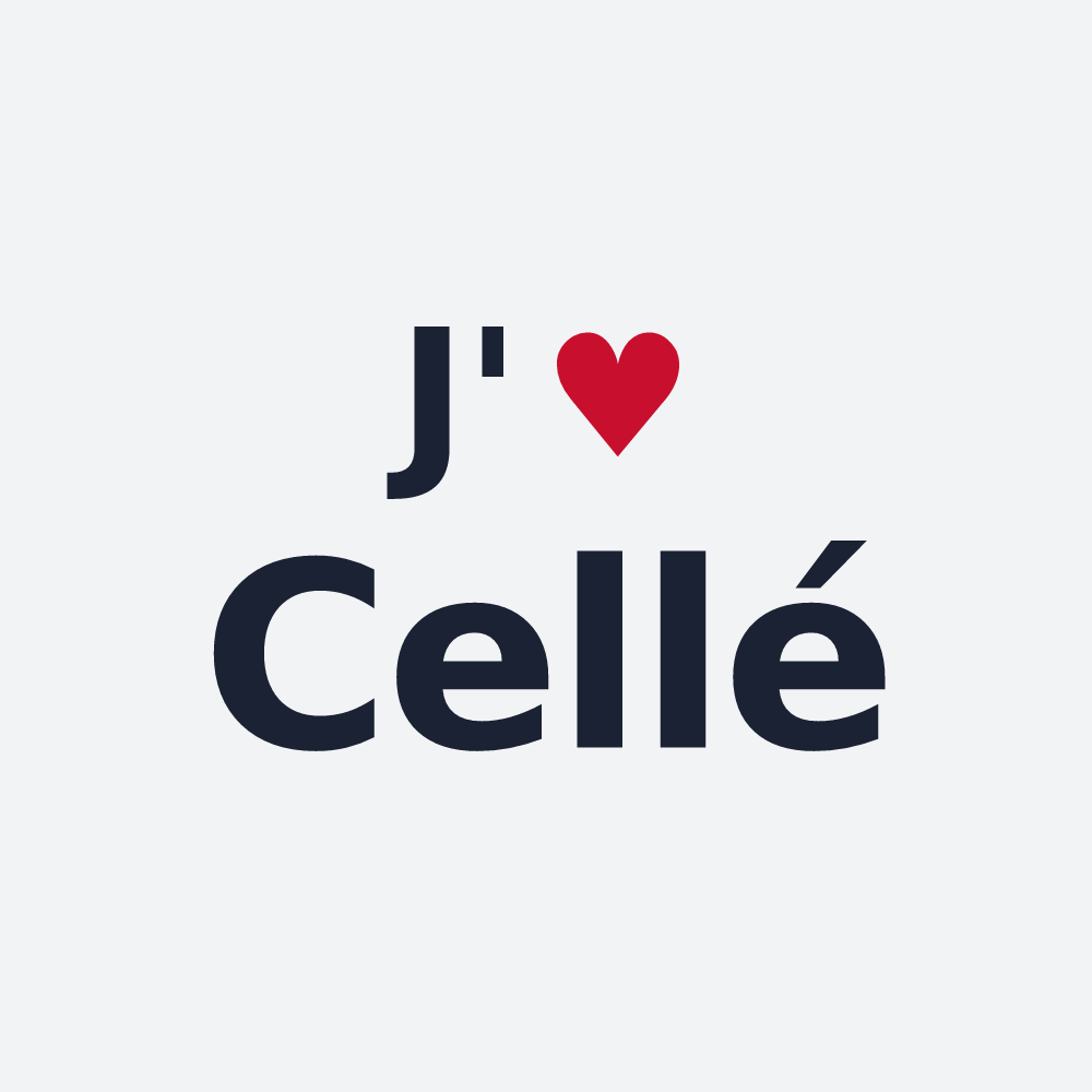 Poster personnalisé Cellé — design J'aime Cellé