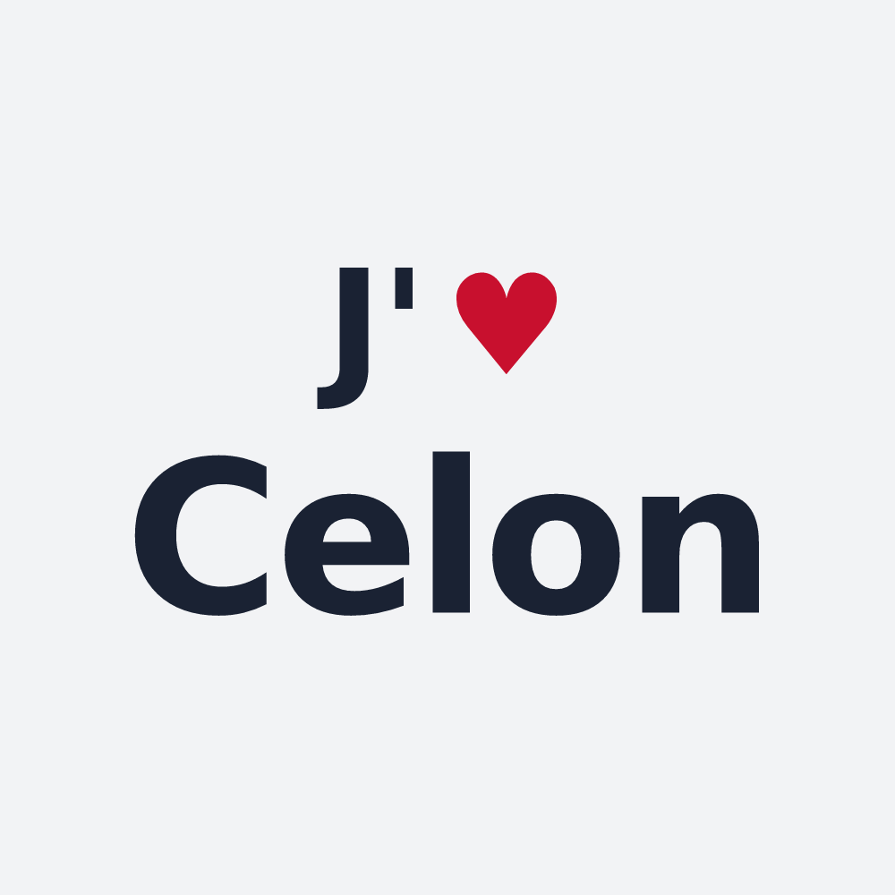 Poster personnalisé Celon — design J'aime Celon