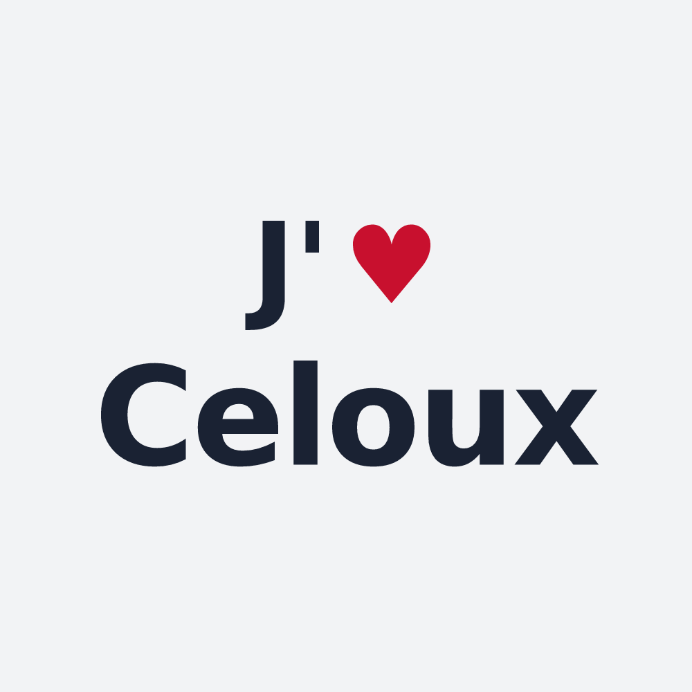 Poster personnalisé Celoux — design J'aime Celoux