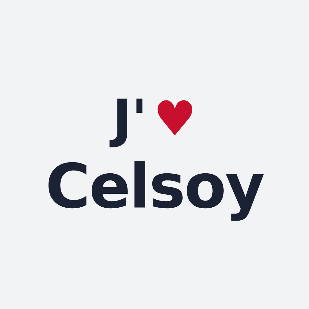 Poster personnalisé Celsoy — design J'aime Celsoy