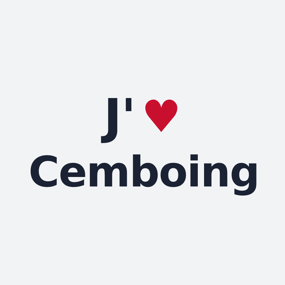 Poster personnalisé Cemboing — design J'aime Cemboing