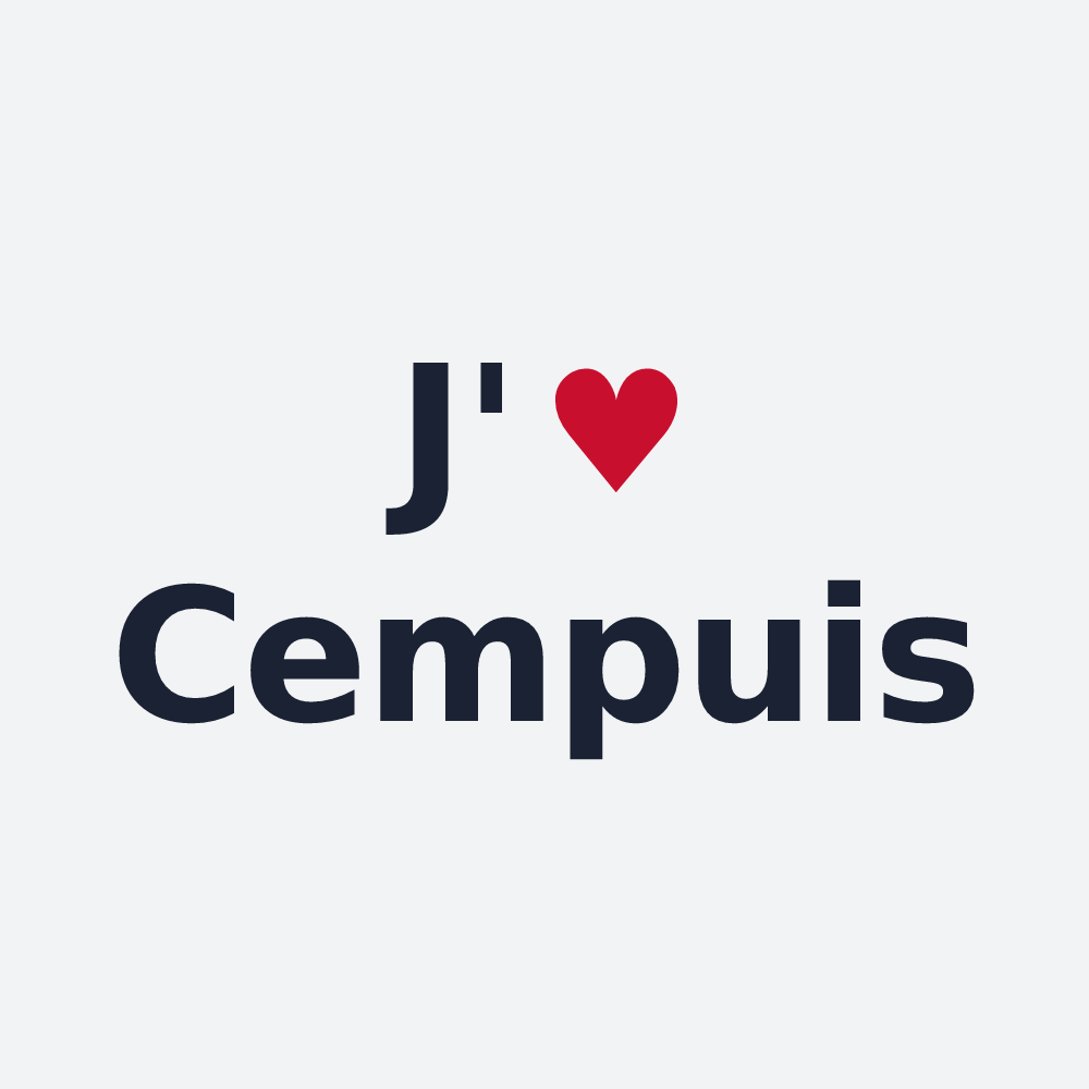 Poster personnalisé Cempuis — design J'aime Cempuis