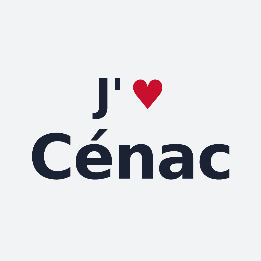 Poster personnalisé Cénac — design J'aime Cénac
