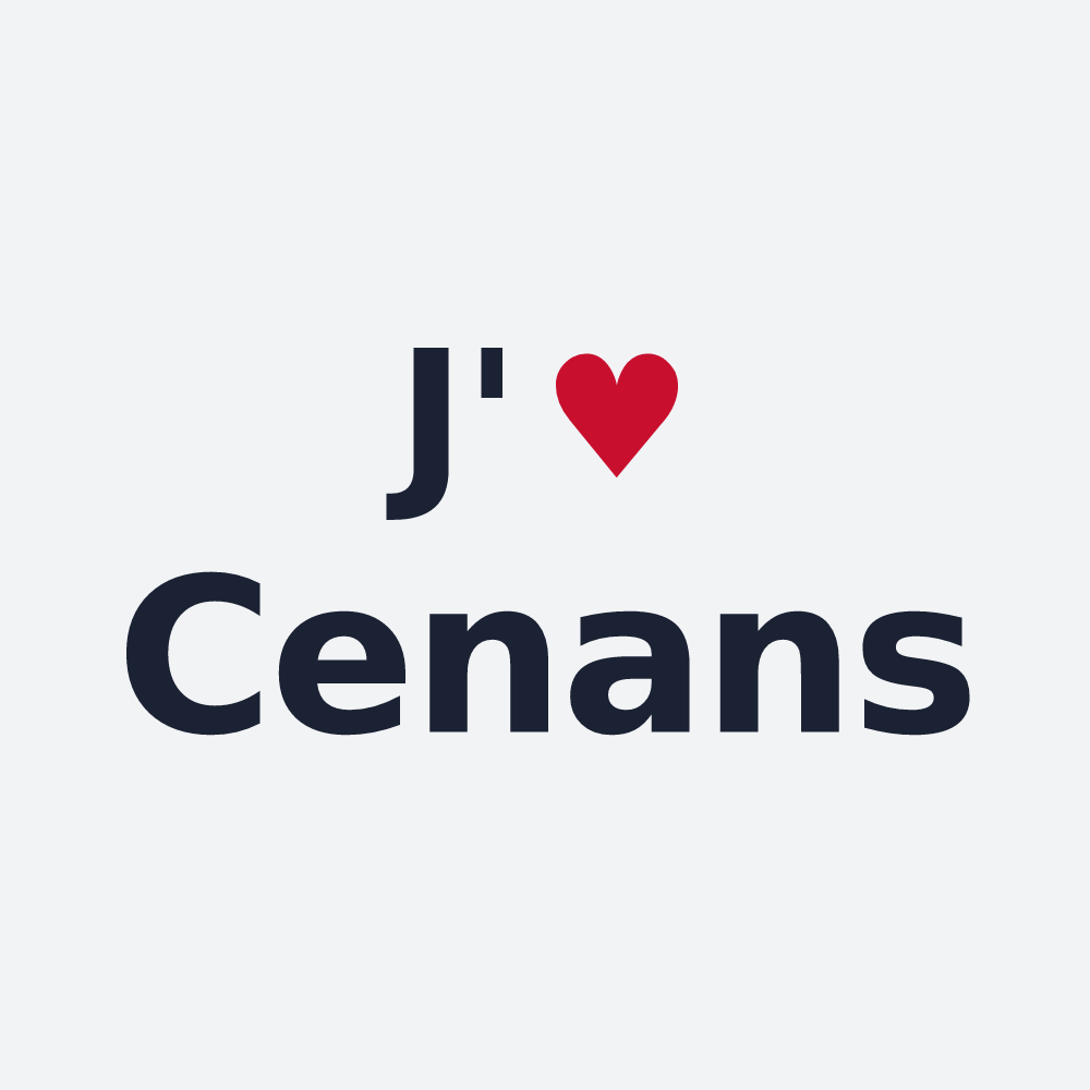 Poster personnalisé Cenans — design « J'aime Cenans » imprimé sur le poster